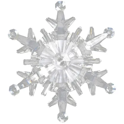 Фигурка новогодняя на батарейках, на присоске Vegas "Снежинка", светящаяся, 9,5см, ассорти