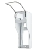 Дозатор для жидкого мыла, антисептиков Беласептика "ДУ-010", локтевой, механический, настенный, 1л