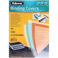 Обложка А3 Fellowes FS-53764 "Transparent" 200мкм, прозрачный пластик, 100л.