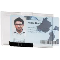 Комплект держателей для пропуска/карты 10шт., Durable "Pushbox Mono", с механизмом изъятия