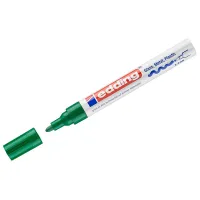 Маркер лаковый глянцевый Edding "750/4 CR" зеленый, пулевидный, 2,0-4,0мм