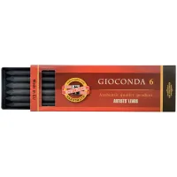Грифели для цанговых карандашей Koh-I-Noor "Gioconda", В, 5,6мм, 6шт., круглый, пластик. коробка