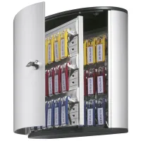 Ключница Durable "Key box" на 36 ключей, 302*280*118, ключевой замок, металл, серебристый, 6 брелоков