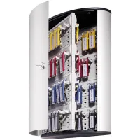 Ключница Durable "Key box" на 72 ключа, 302*400*118, ключевой замок, металл, серебристый, 6 брелоков