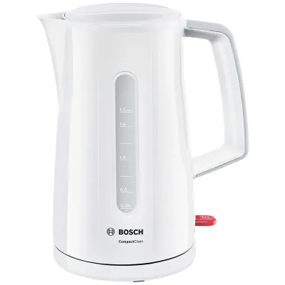 УЦЕНКА-Чайник электрический Bosch TWK3A011, 1,7л, 2400Вт, пластик, белый