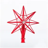 Верхушка стеклянная "Звезда монтажная-2" 21,5см, подарочная упаковка