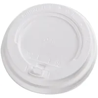 Крышки одноразовые OfficeClean д/стаканов d-90мм, набор 100шт., откидной клапан-носик, ПС, белые