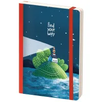 Скетчбук - альбом для рисования 80л., В6 "Find your way", твердая обложка, карман, доп. листы крафт, 100г/м2