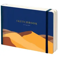 Скетчбук - альбом для рисования 80л., В6 "Desert", 100г/м2, твердая обложка, карман, доп. листы крафт