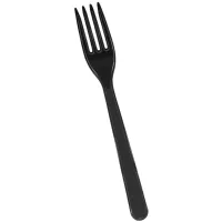 Вилки одноразовые Paterra "Премиум", набор 50шт., ПС, черные, 18см