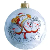 Шар "Тройка Деда мороза", 85мм, подарочная упаковка