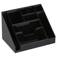 Подставка-органайзер "Каскад", 115х160х105 мм, 9 отделений, черная, ОР11