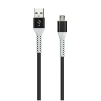 Кабель Smartbuy Flow3D, USB2.0 (A) - microUSB (B), в оплетке, 2A output, 1м, черный