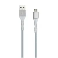 Кабель Smartbuy Flow3D, USB2.0 (A) - microUSB (B), в оплетке, 2A output, 1м, белый