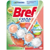 Подвесной блок для унитаза Bref "Pro Nature", грейпфрут, 50г, блистер