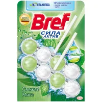Подвесной блок для унитаза Bref "Pro Nature", свежая мята, 2*50г, блистер