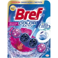 Подвесной блок для унитаза Bref "Color Activ" Цветочная свежесть, 50г, блистер