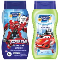Шампунь для волос Солнце и луна "Яркие моменты. Тачки", детский, для мальчиков, 200мл