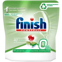 Таблетки для посудомоечной машины Finish 0%, бесфосфатные, 42шт.