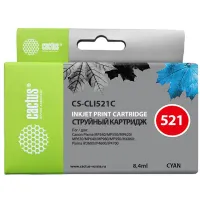 Картридж совм. Cactus CLI521C голубой для Canon MP540/MP550/MP620/MP630/MP640/MP660 (8.4мл)