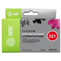 Картридж совм. Cactus CLI521M пурпурный для Canon Pixma MP540/MP550/MP620/MP630/MP640 (8.4мл)