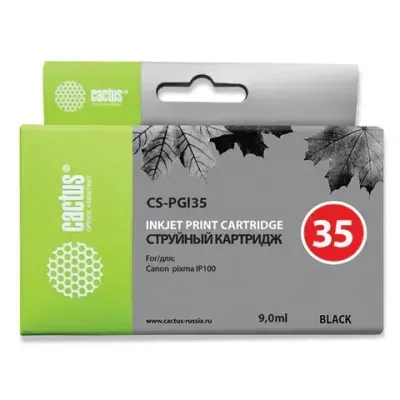 Картридж совм. Cactus PGI35 черный для Canon Pixma IP100 (9мл)
