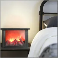 Декоративный светодиодный светильник Artstyle, TL-955B, "Миникамин" (с эффектом пламени камина), черный