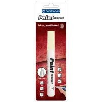 Маркер-краска Centropen "Paint Marker 9100" белая, клиновидный, 5мм, лаковый, блистер