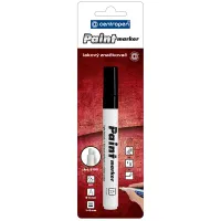 Маркер-краска Centropen "Paint Marker 9100" черная, клиновидный, 5мм, лаковый, блистер