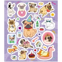 Альбом с наклейками ND Play "Корги, бульдоги и котики на вечеринке", 190*225мм, 170шт.