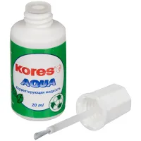 Корректирующая жидкость Kores "Aqua", 20мл, на водной основе, с кистью