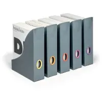 Комплект лотков вертикальных Durable "Varicolor", 5шт., антрацит/ассорти