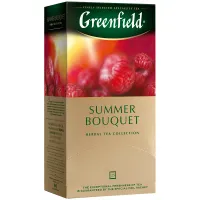 Чай GREENFIELD "Summer Bouquet" фруктовый, 25 пакетиков в конвертах по 2 г, 0433
