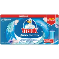 Очиститель унитаза Туалетный утенок Диски чистоты в сменном блоке "Морская свежесть", 38г