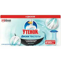 Очиститель унитаза Туалетный утенок Диски чистоты в сменном блоке "Эвкалипт", 38г