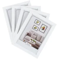 Набор рамок МДФ 15*21см, OfficeSpace, 4шт., небьющееся стекло, белый