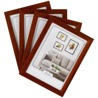 Набор рамок МДФ 15*21см, OfficeSpace, 4шт., небьющееся стекло, итальянский орех