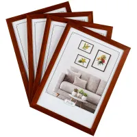 Набор рамок МДФ 21*30см, OfficeSpace, 4шт., небьющееся стекло, итальянский орех