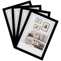 Набор рамок МДФ 21*30см, OfficeSpace, 4шт., небьющееся стекло, черный венге