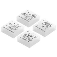 Ластик Berlingo "Aliens", прямоугольный, 28*28*12мм, флуоресцентный