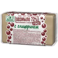 Мыло хозяйственное Весна, 72%, с глицерином, ГОСТ, пленка,140г