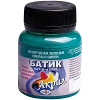 Краска акрил д/ткани изумрудная зеленая