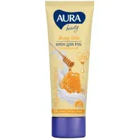 Крем для рук Aura "Beauty", питательный, с D-пантенолом и экстрактом меда, туба, 75мл