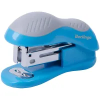 Мини-степлер №24/6, 26/6 Berlingo "Office Soft" до 15л., синий