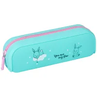 Пенал 1 отделение силиконовый Berlingo "Bunny and stars", 200*60*50 мм