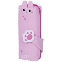 Пенал 1 отделение Berlingo "Pink bunny", 205*80*50 мм, текстиль