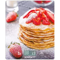 Кухонные весы Scarlett SC-KS57P34, стекло, пластик, 8кг макс