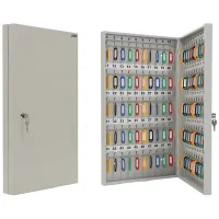 Ключница Aiko Key-100 на 100 ключей, 600*355*59мм, ключевой замок, металл, серый, с брелоками