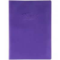 Папка для семейных документов А5+, OfficeSpace, искусств. кожа, сиреневая, инд. упаковка, ШК