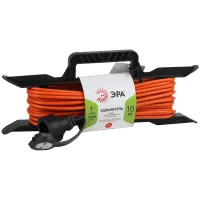 Удлинитель на рамке силовой Эра UFx-1-2x0.75-10m-IP44, без заземления, 1 гнездо, ПВС 2x0.75, 10м